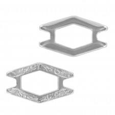 Cymbal ™ DQ metaal Connector Alado voor SuperDuo kralen - Antiek zilver